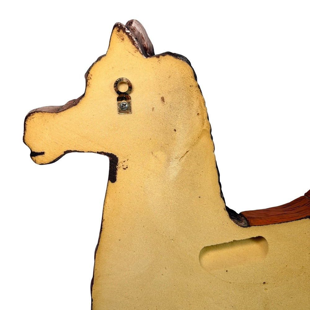 VTG Haunted Carousel Horse Wall Art - Spooky Dark Carnival Decor Eerie Folk Art - Picture 9 of 11
